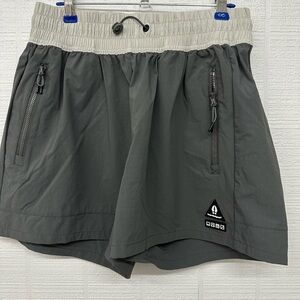 Gray Athletic Shorts with Elastic Waistband